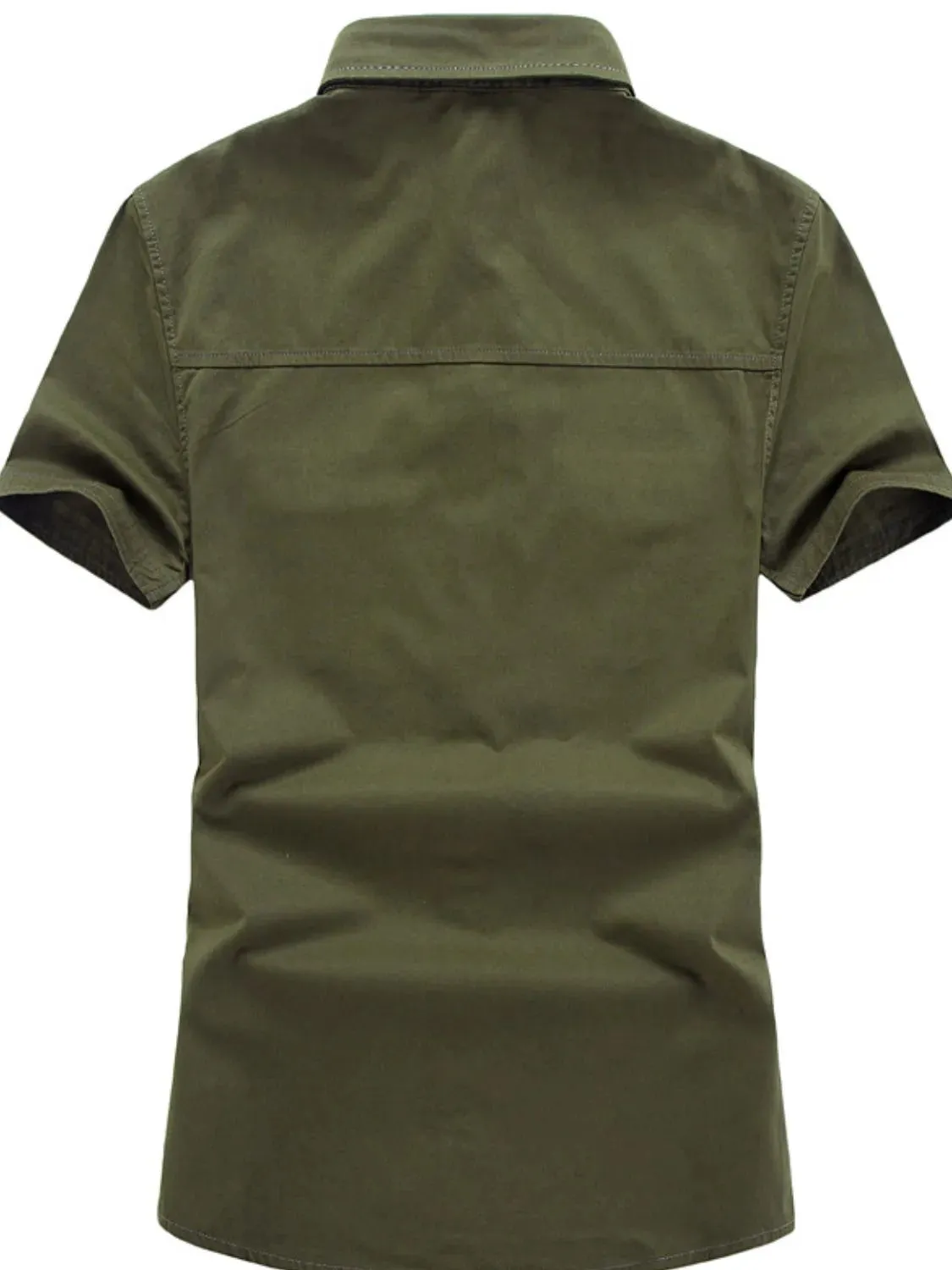 Men's Plus Size Collared Neck Short Sleeve Shirt