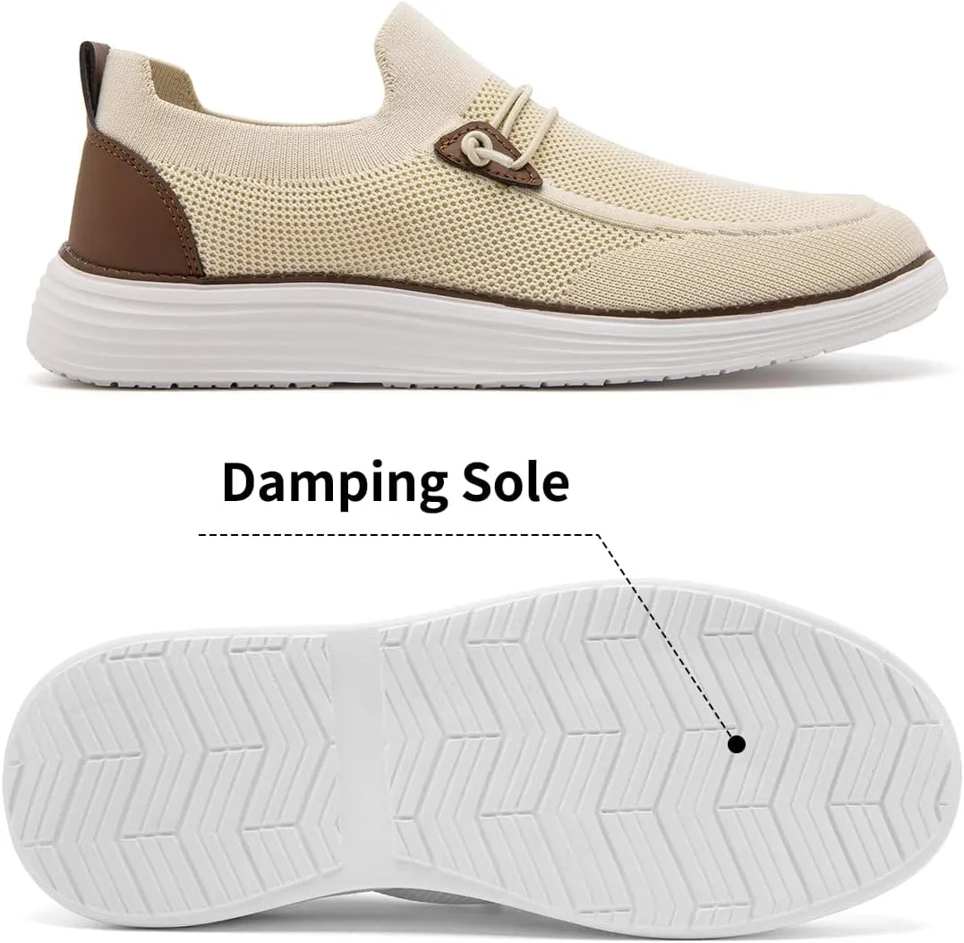 Mens Slip on Loafers Boat Shoes Non Slip Walking Shoes Running Shoes Fashion Sneakers for Men Comfort Lightweight Breathable Casual Office Shoes