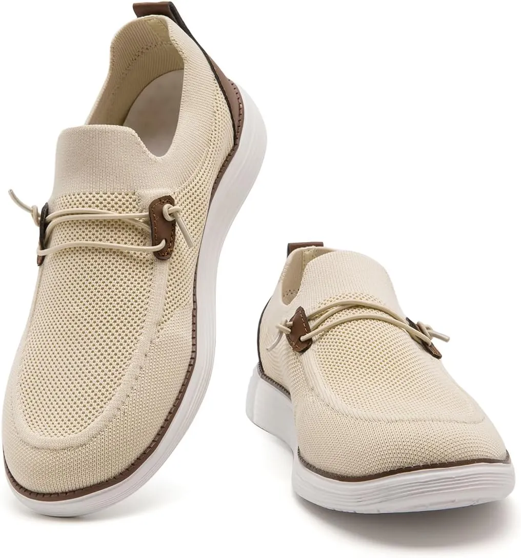 Mens Slip on Loafers Boat Shoes Non Slip Walking Shoes Running Shoes Fashion Sneakers for Men Comfort Lightweight Breathable Casual Office Shoes