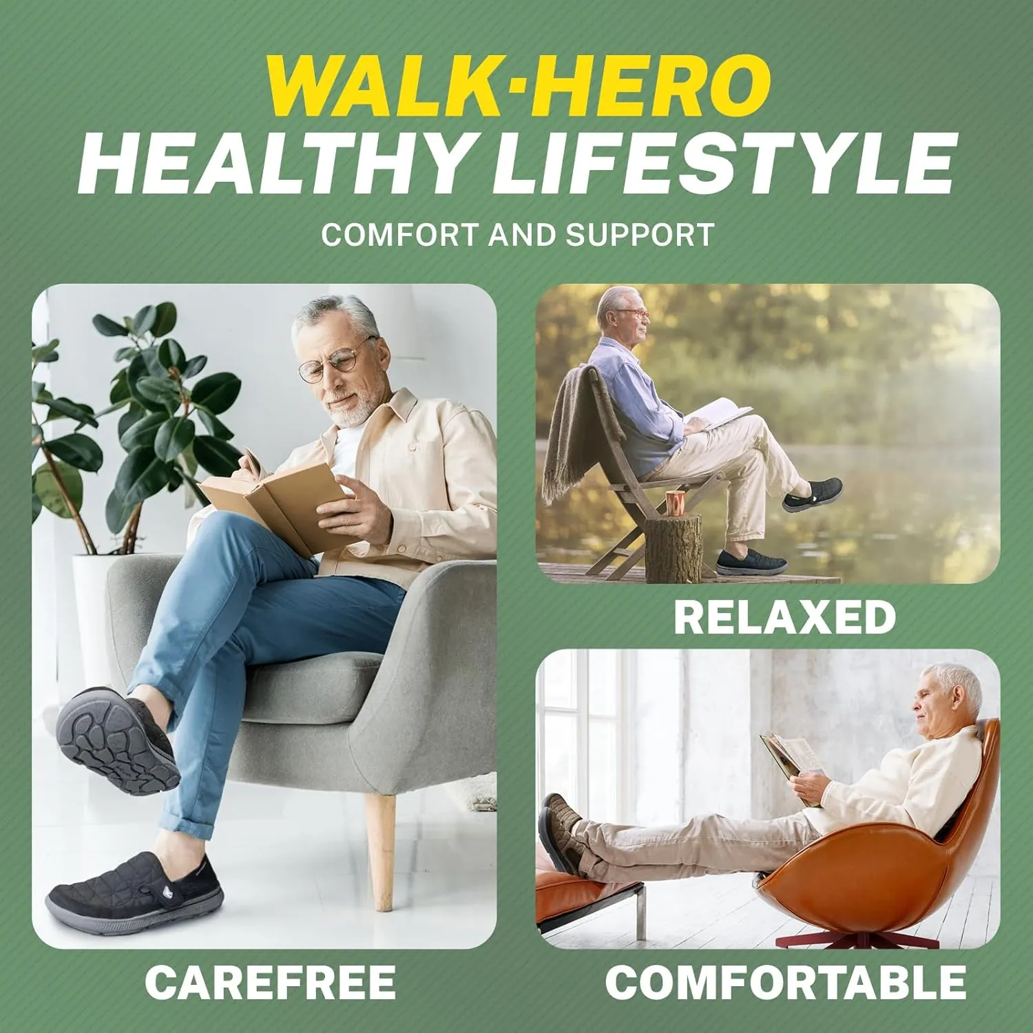 Mens Slippers for Plantar Fasciitis, Casual Mens Slip on Shoes with Arch Support, Orthopedic House Slippers for Men, Indoor Outdoor Mules & Clogs for Pain Relief