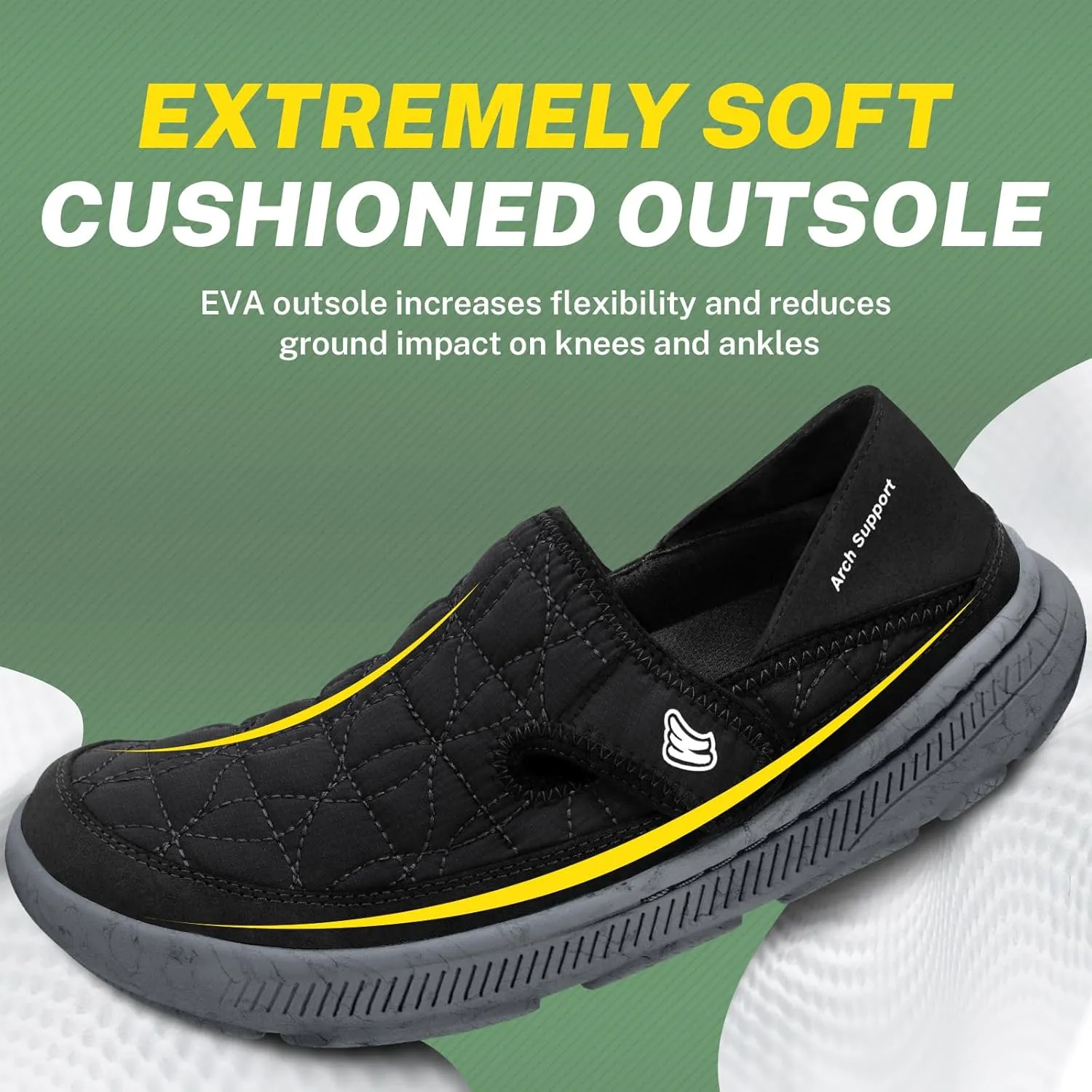 Mens Slippers for Plantar Fasciitis, Casual Mens Slip on Shoes with Arch Support, Orthopedic House Slippers for Men, Indoor Outdoor Mules & Clogs for Pain Relief