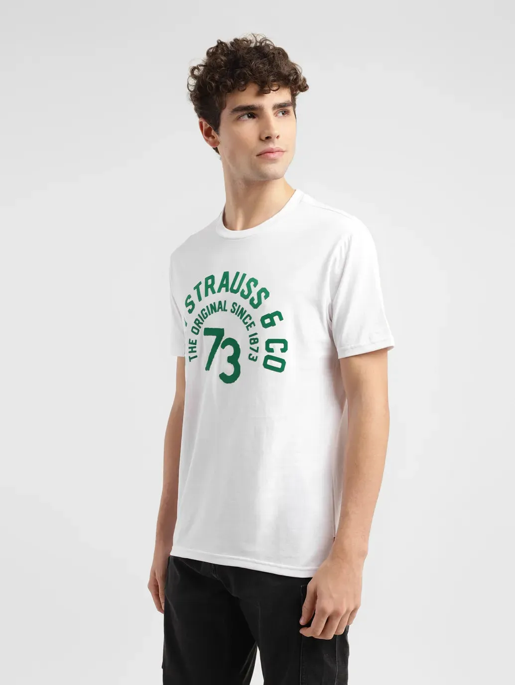 Men's Typographic Print Slim Fit T-shirt