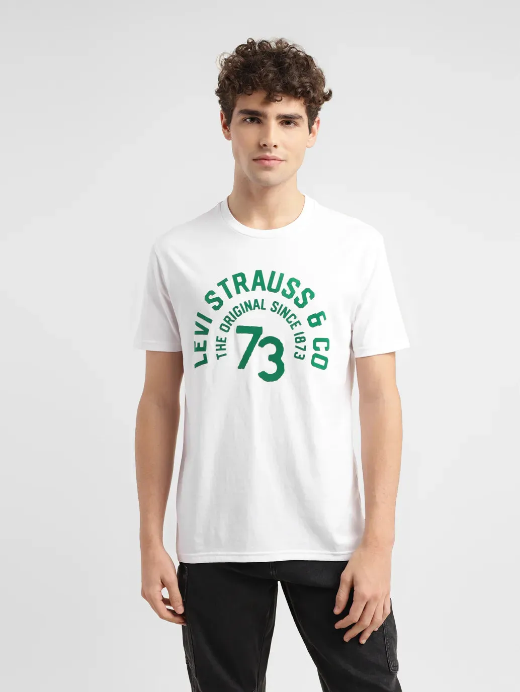 Men's Typographic Print Slim Fit T-shirt