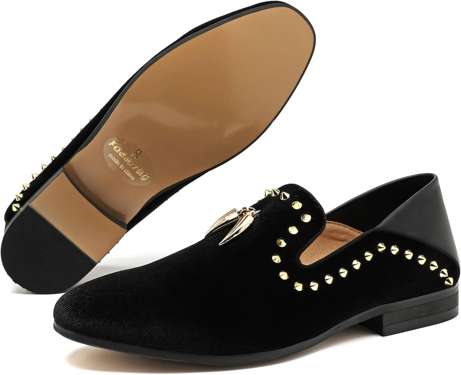Men's Velvet Loafers Mens Shiny Slip-on Slippers, Classic Formal Wear Fashion Dress Loafer, Penny Party Wedding Dress Shoes for Men