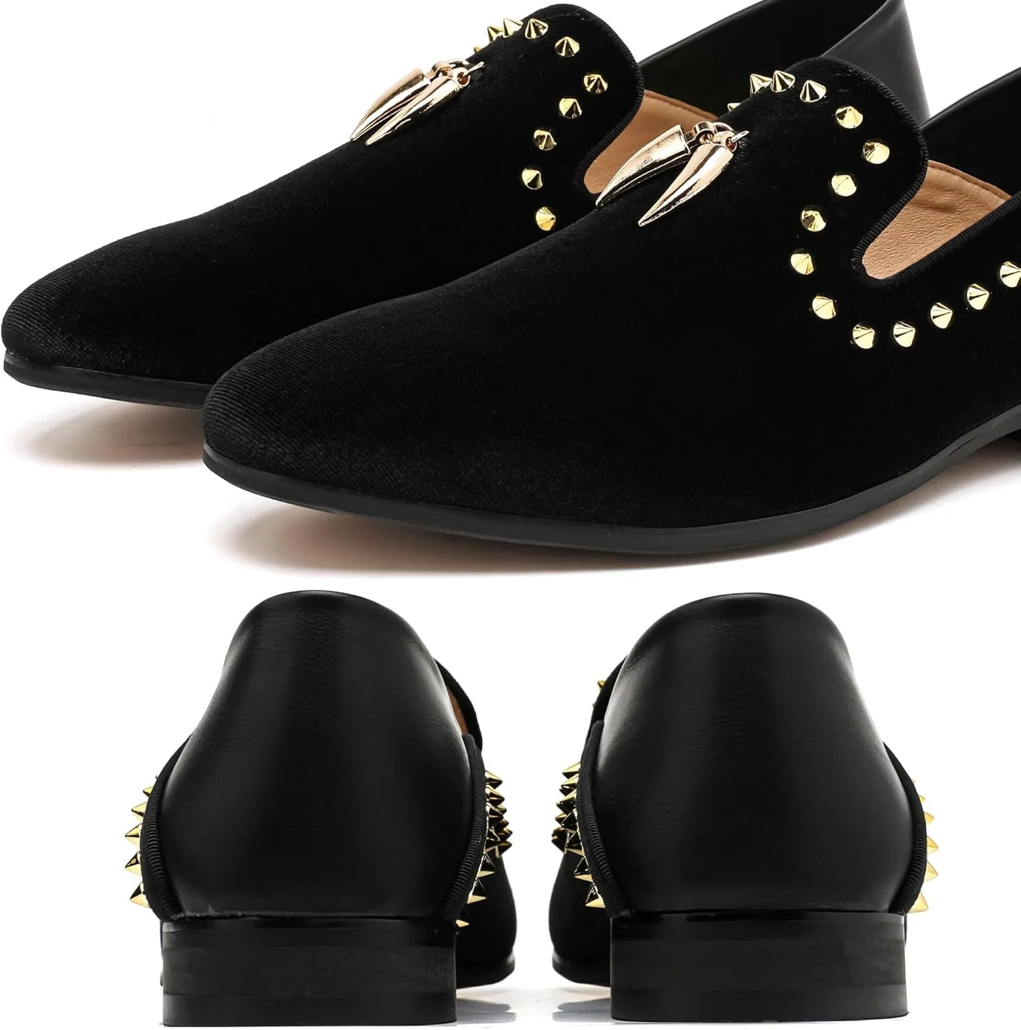 Men's Velvet Loafers Mens Shiny Slip-on Slippers, Classic Formal Wear Fashion Dress Loafer, Penny Party Wedding Dress Shoes for Men