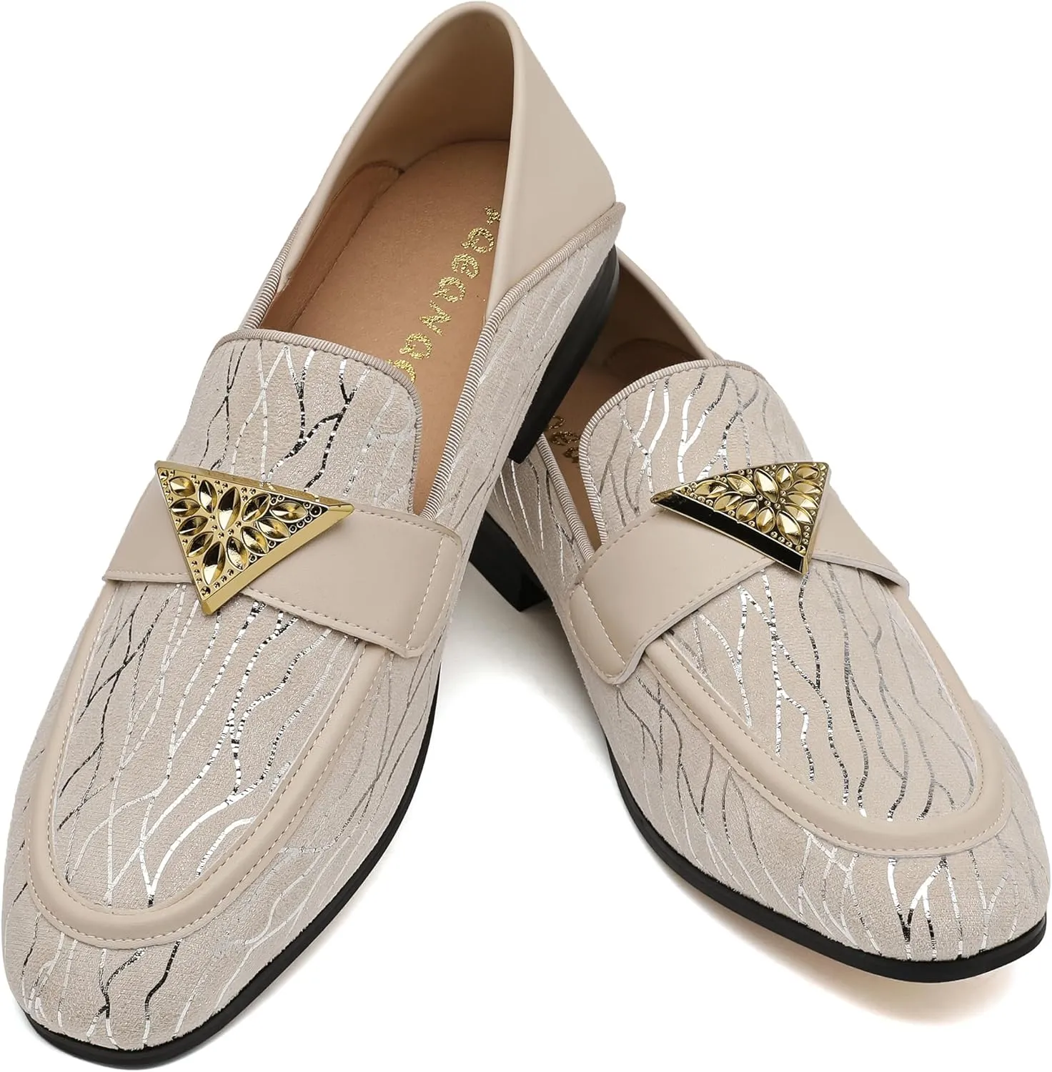 Men's Velvet Loafers Mens Shiny Slip-on Slippers, Classic Formal Wear Fashion Dress Loafer, Penny Party Wedding Dress Shoes for Men
