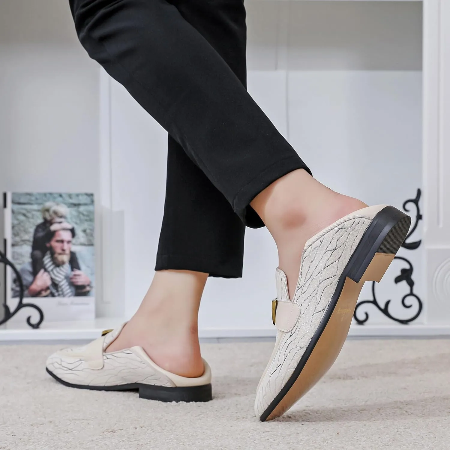 Men's Velvet Loafers Mens Shiny Slip-on Slippers, Classic Formal Wear Fashion Dress Loafer, Penny Party Wedding Dress Shoes for Men