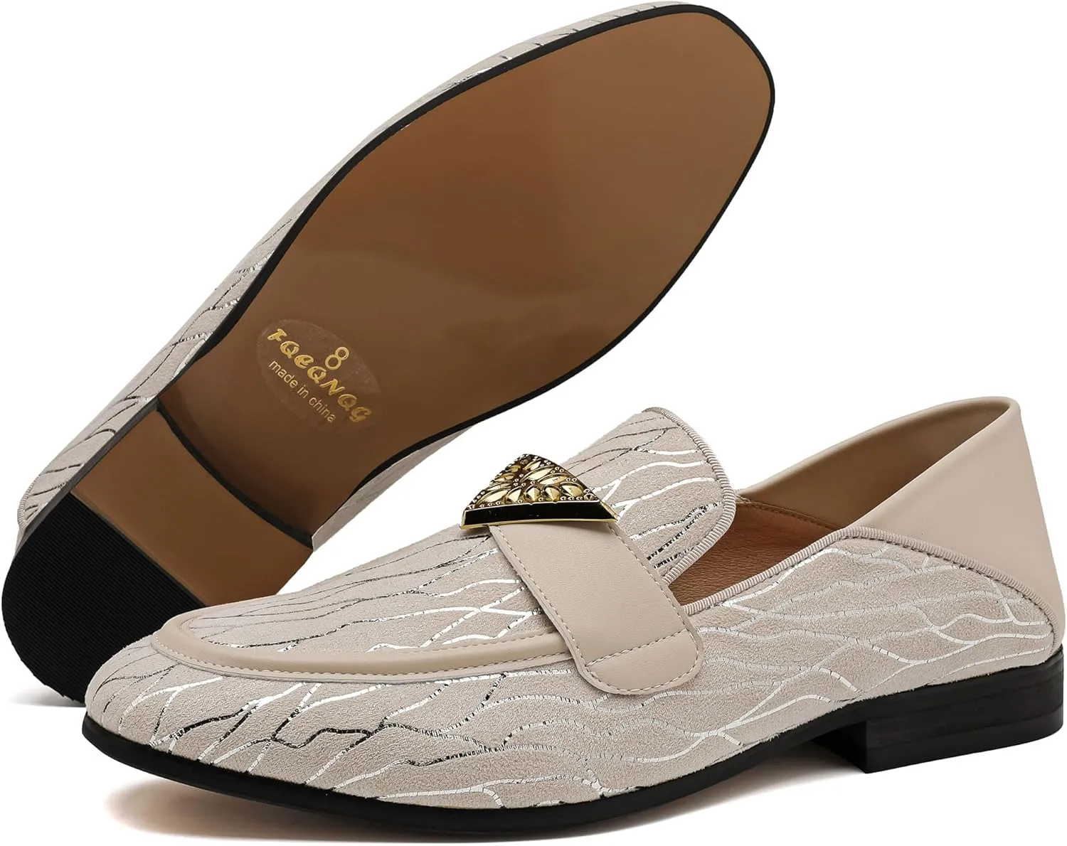 Men's Velvet Loafers Mens Shiny Slip-on Slippers, Classic Formal Wear Fashion Dress Loafer, Penny Party Wedding Dress Shoes for Men