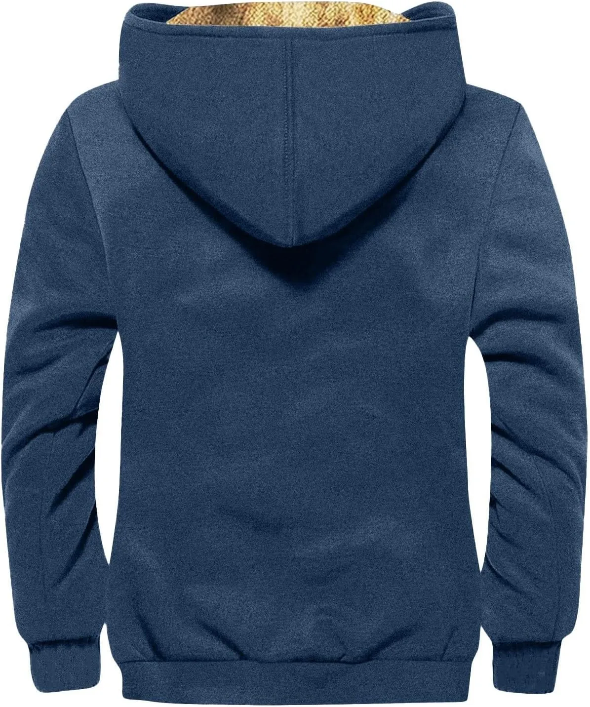 Men's Western Vintage Print Sherpa Fleece Lined Jackets Winter Warm Cozy Outerwear Quilted Down Varsity Coat Hooded