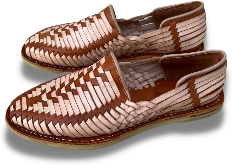 Mexico en la Piel Leather Shoes for Mens in Black and Beige Color