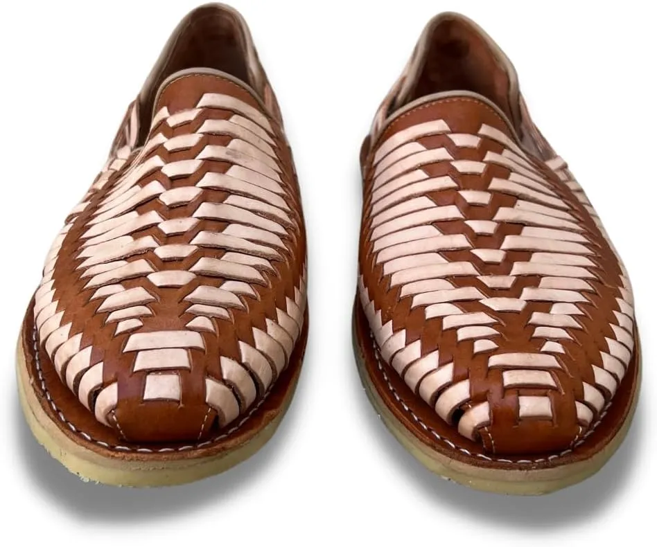 Mexico en la Piel Leather Shoes for Mens in Black and Beige Color