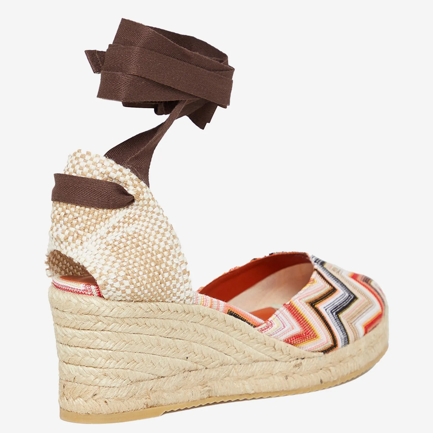 Missoni Espadrilles Zig Zag Mönster med hög kil