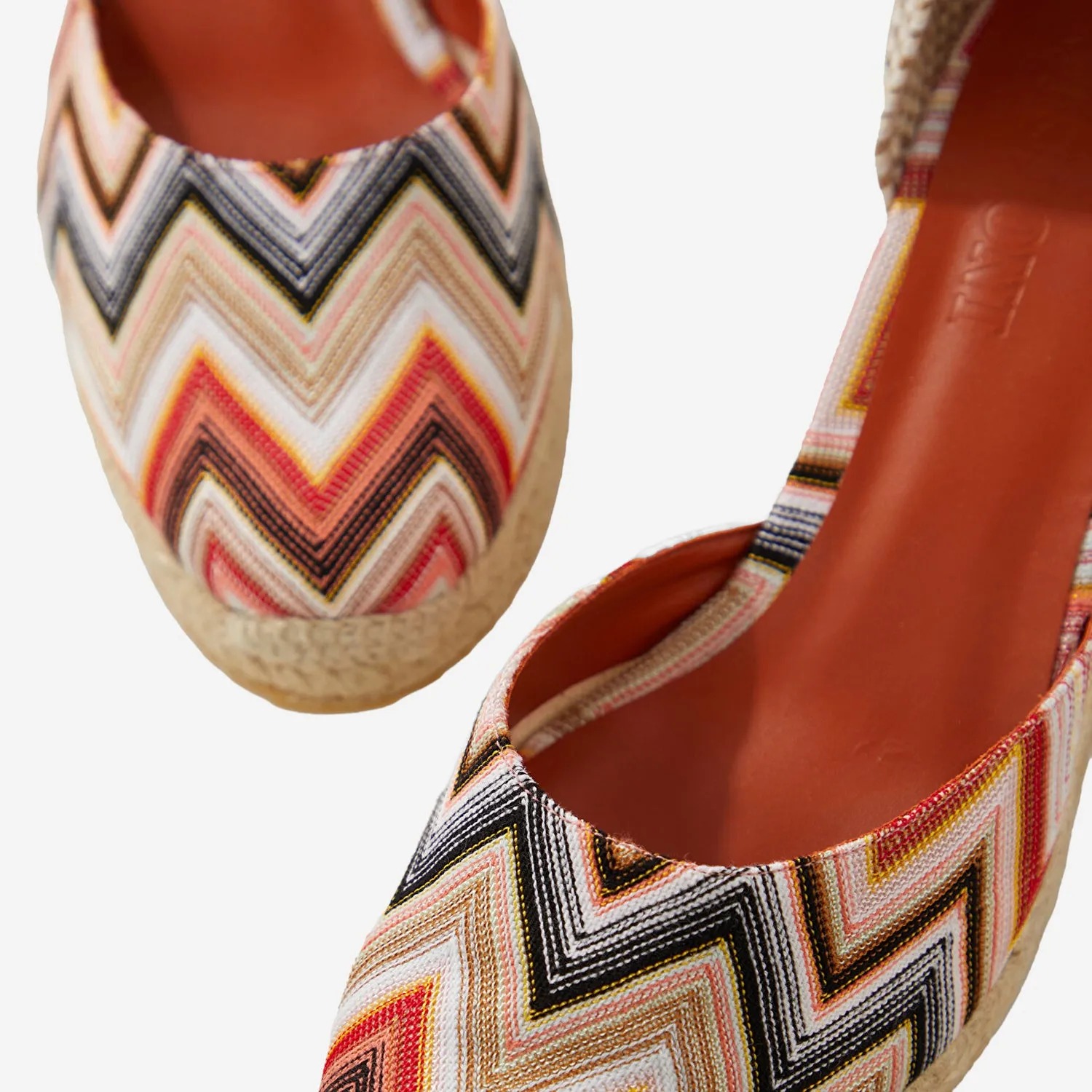 Missoni Espadrilles Zig Zag Mönster med hög kil