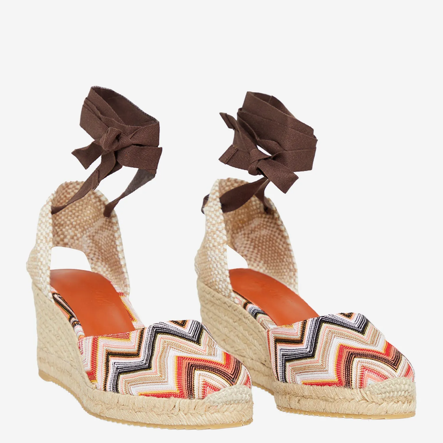 Missoni Espadrilles Zig Zag Mönster med hög kil