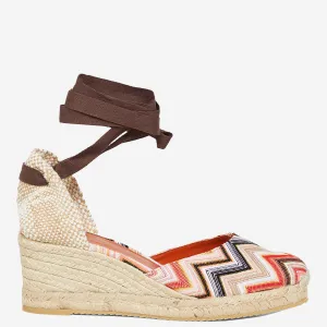 Missoni Espadrilles Zig Zag Mönster med hög kil