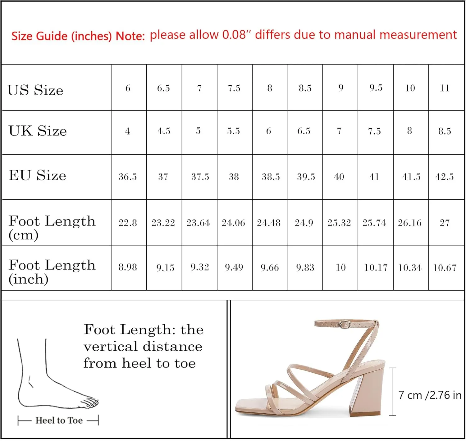 Modatope Women Heeled Sandals Strappy Heels Square Open Toe Chunky Block Heels Ankle Strap Sandals for Women Comfortable Heels