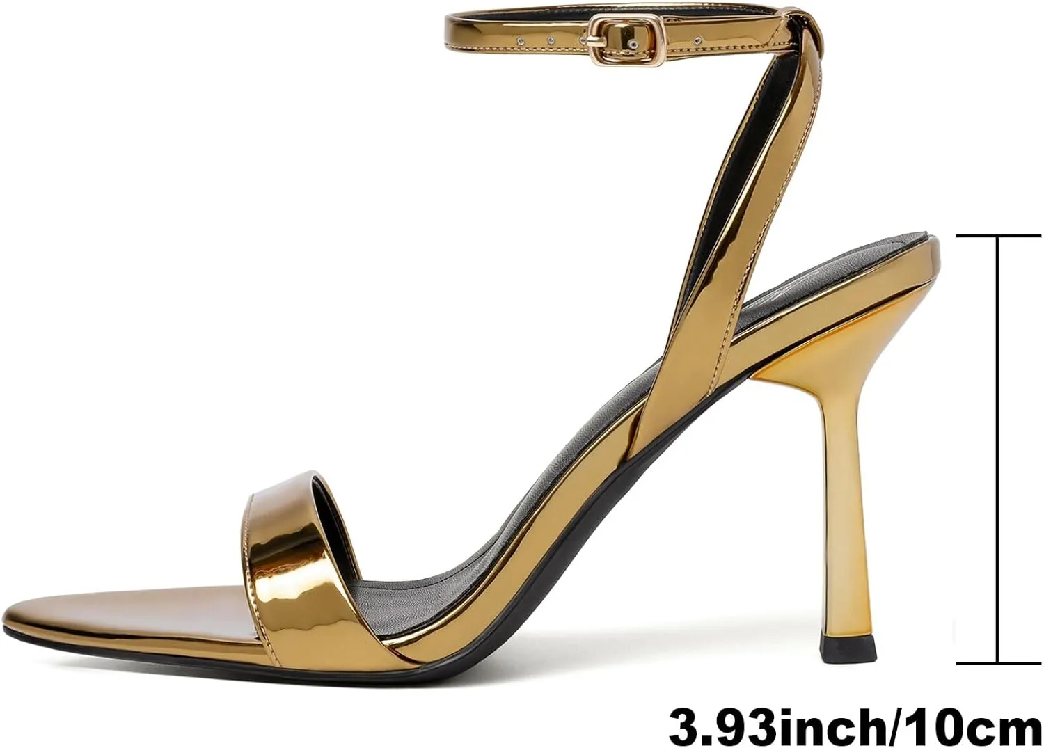 Mostrin Heels for Women Strappy Lace Up Ankle Strap Heels Pointed Open Toe Stiletto High Heeled Sandals for Prom, Party, Daily