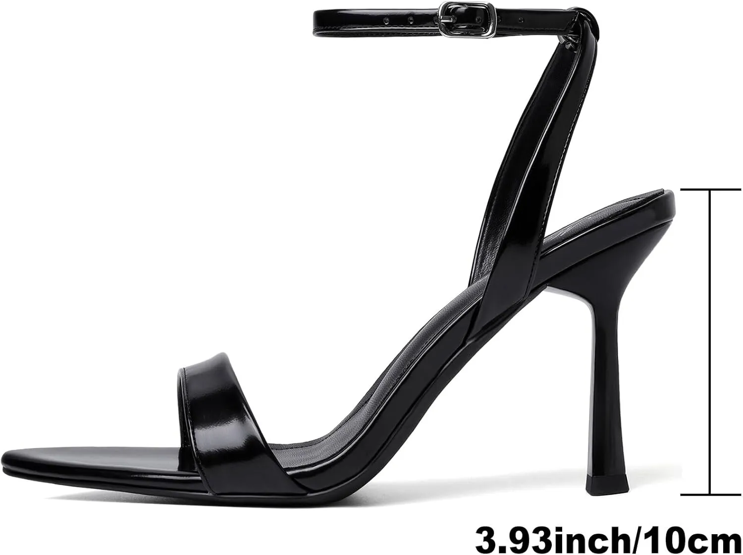 Mostrin Heels for Women Strappy Lace Up Ankle Strap Heels Pointed Open Toe Stiletto High Heeled Sandals for Prom, Party, Daily
