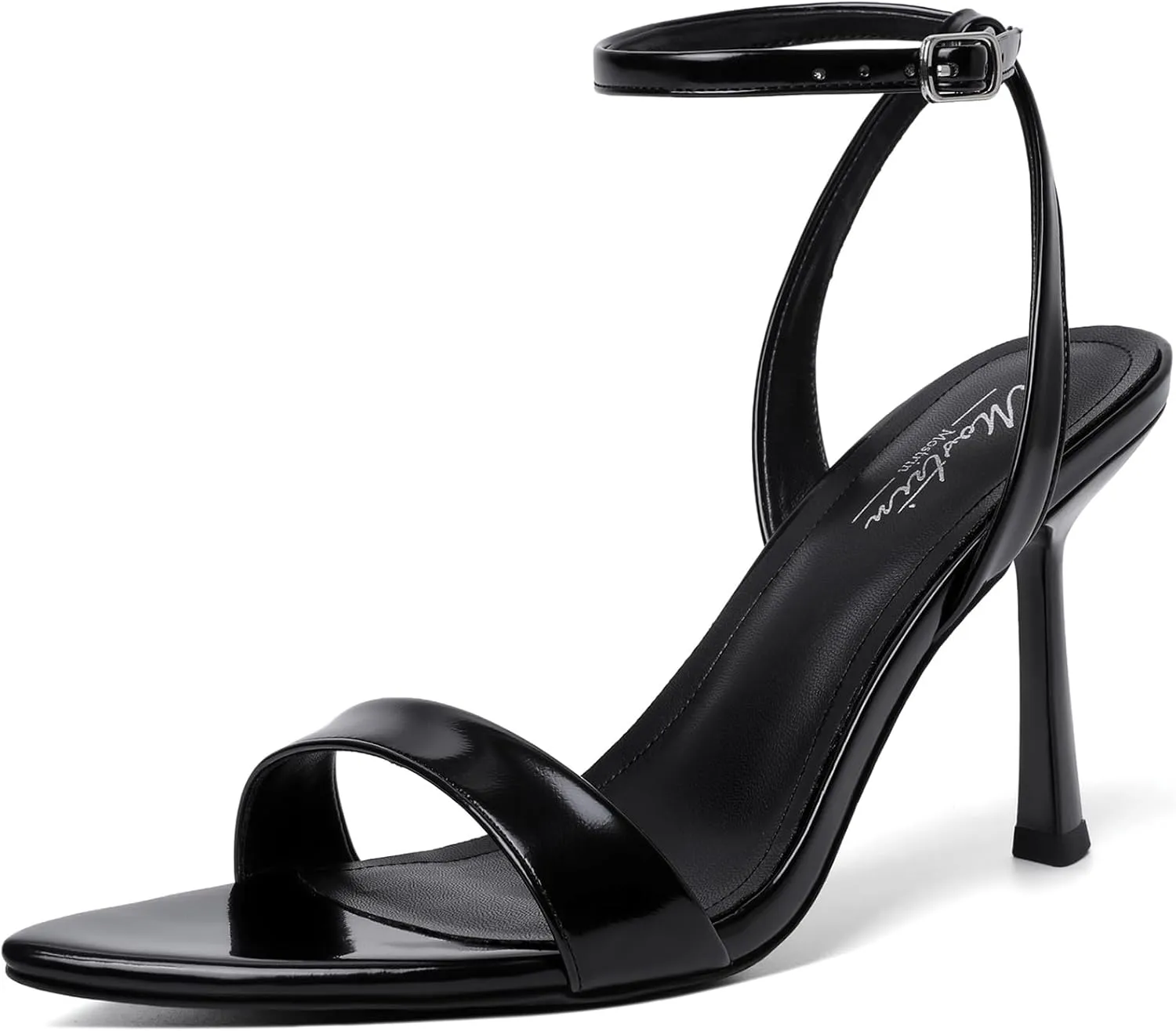 Mostrin Heels for Women Strappy Lace Up Ankle Strap Heels Pointed Open Toe Stiletto High Heeled Sandals for Prom, Party, Daily