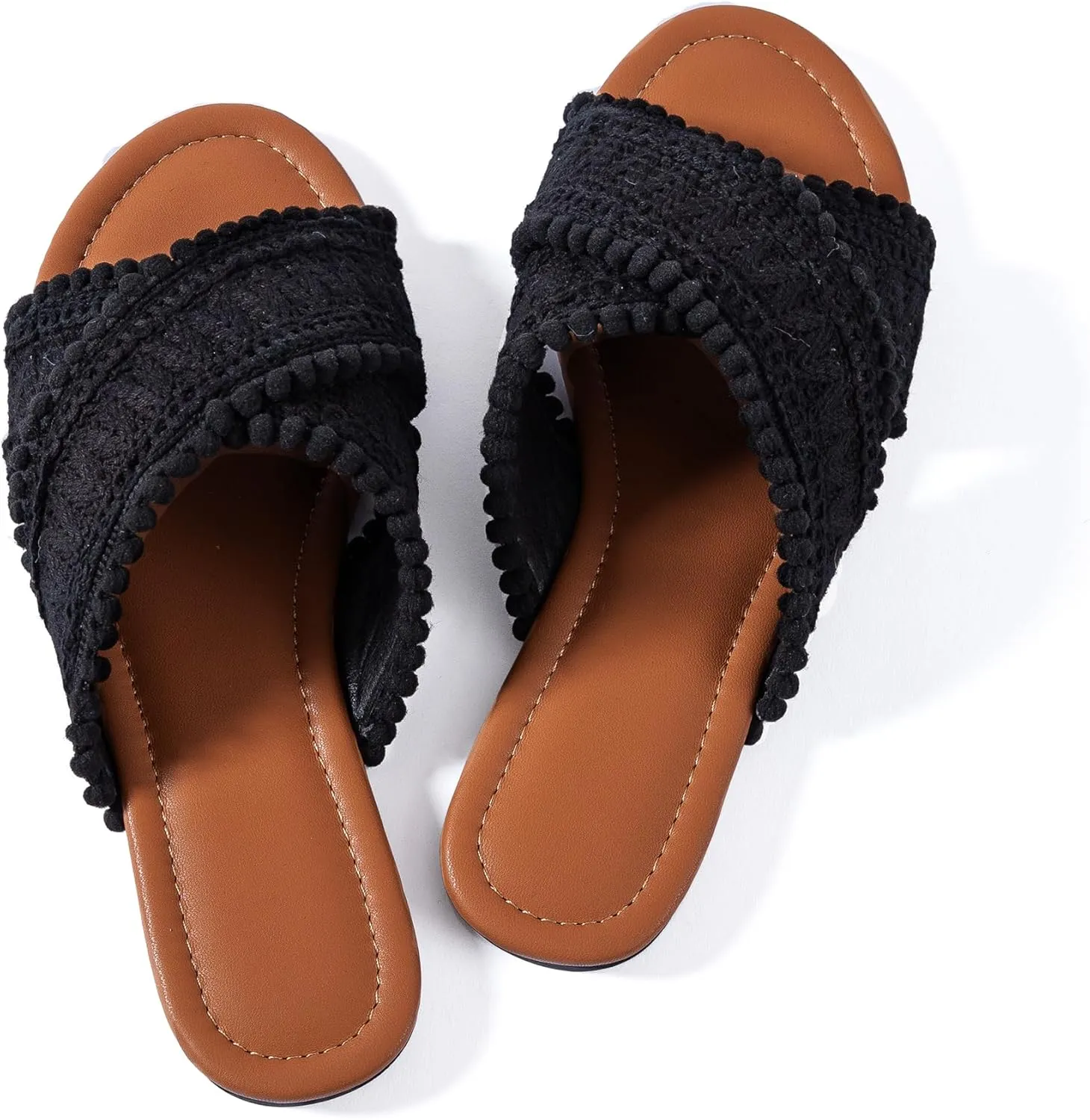 Mtzyoa Women Flat Sandals Braided Leather Crossover Nude Dressy Fashion Evening Party Wedding Sandals