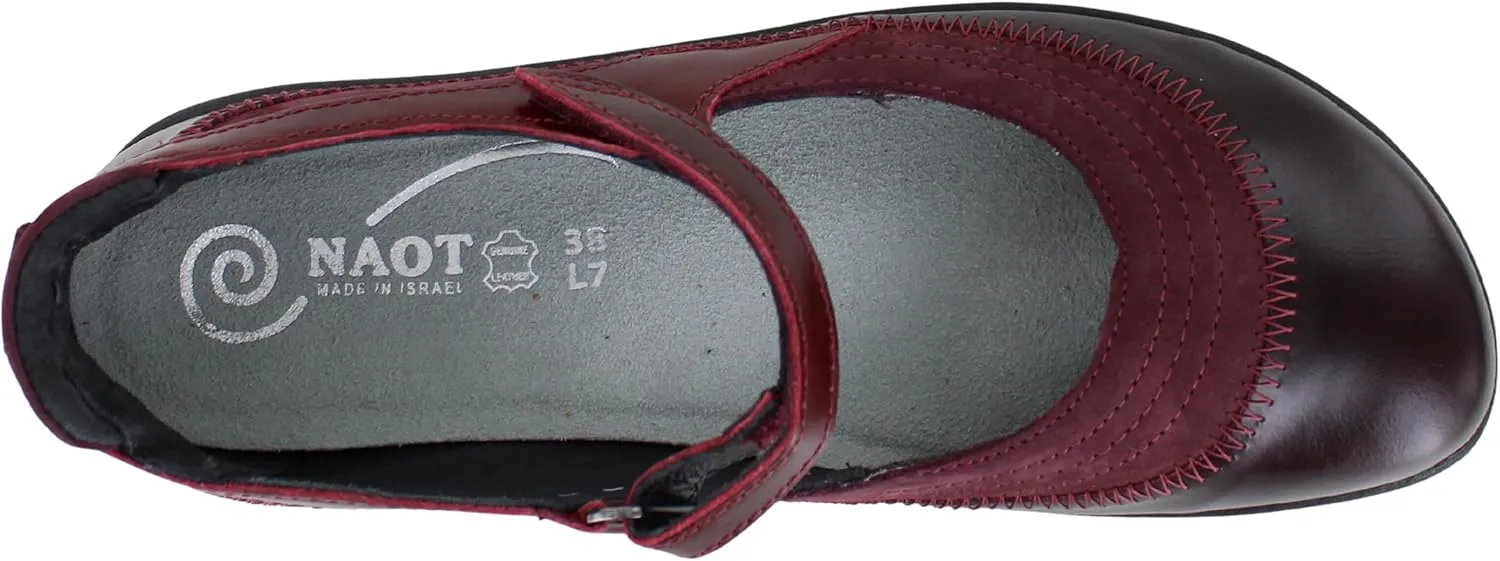 NAOT Footwear Women's Kirei Maryjane with Cork Footbed and Arch Comfort and Support - Lightweight and Perfect for Travel- Removable Footbed