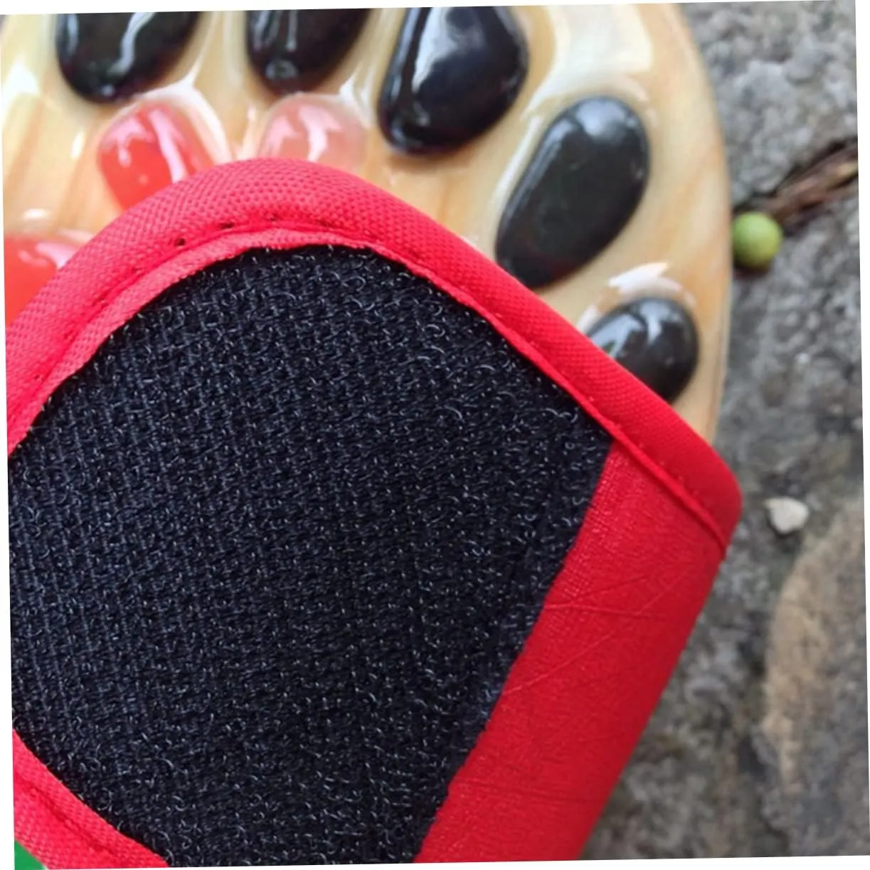 Natural Jade Foot Massage Shoes Cobblestone Pattern Health Massage Slippers Size 41-42