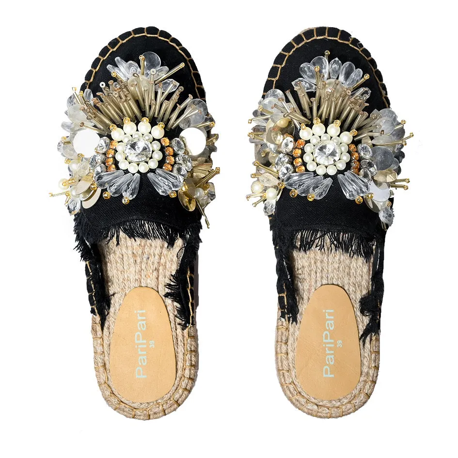 New York Black Espadrilles Flats