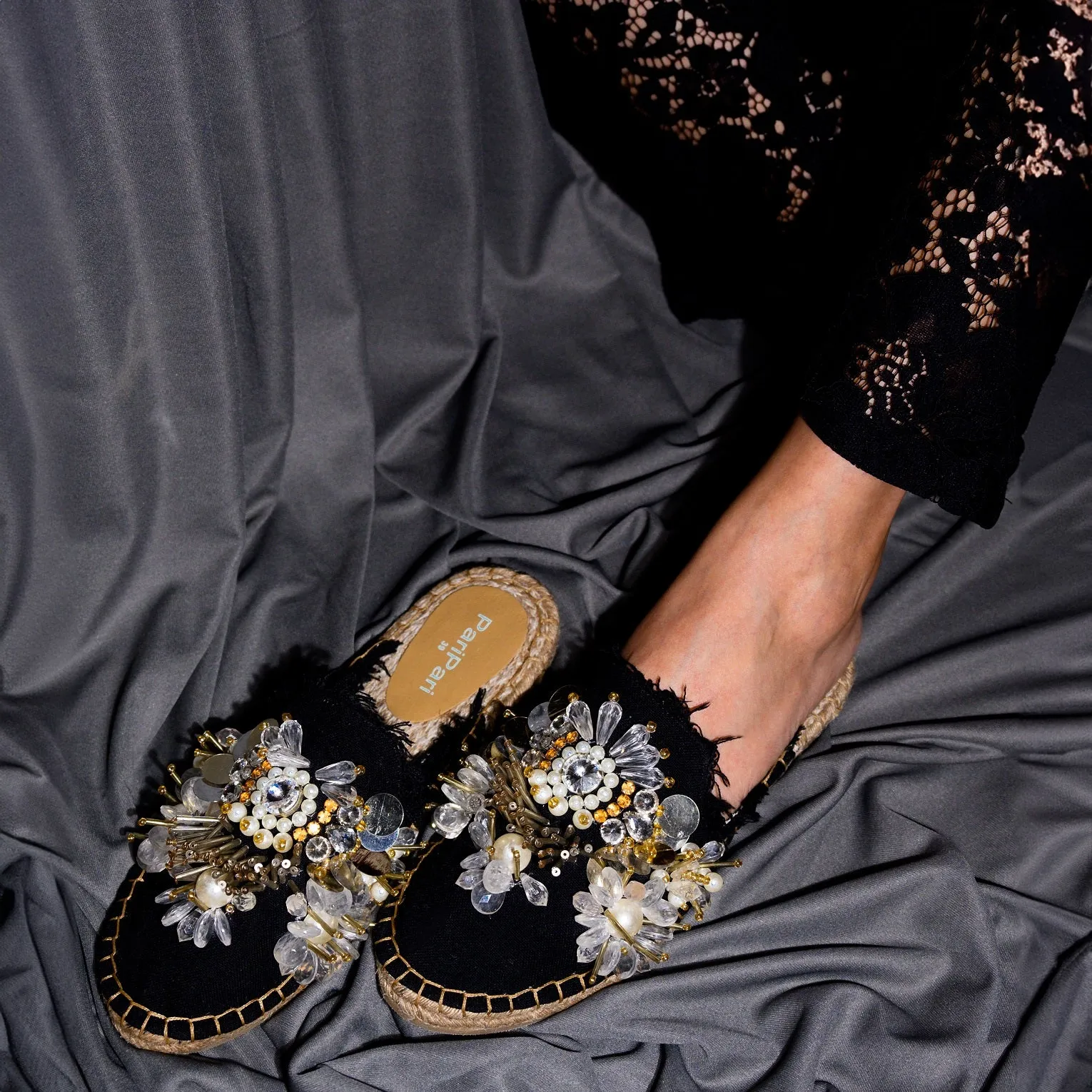 New York Black Espadrilles Flats