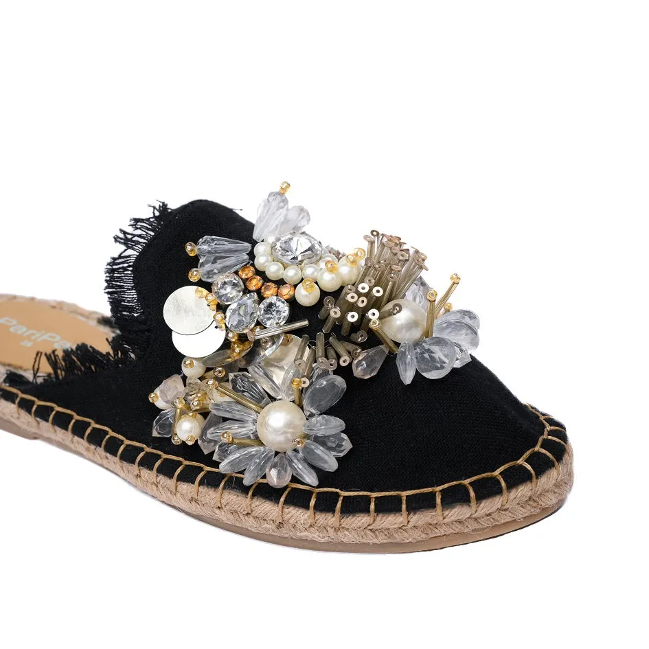 New York Black Espadrilles Flats