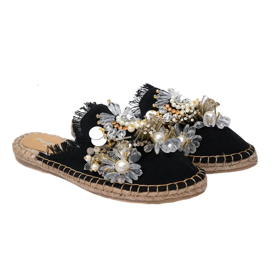 New York Black Espadrilles Flats