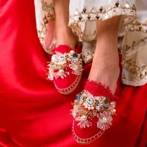 New York Red Espadrilles Flats