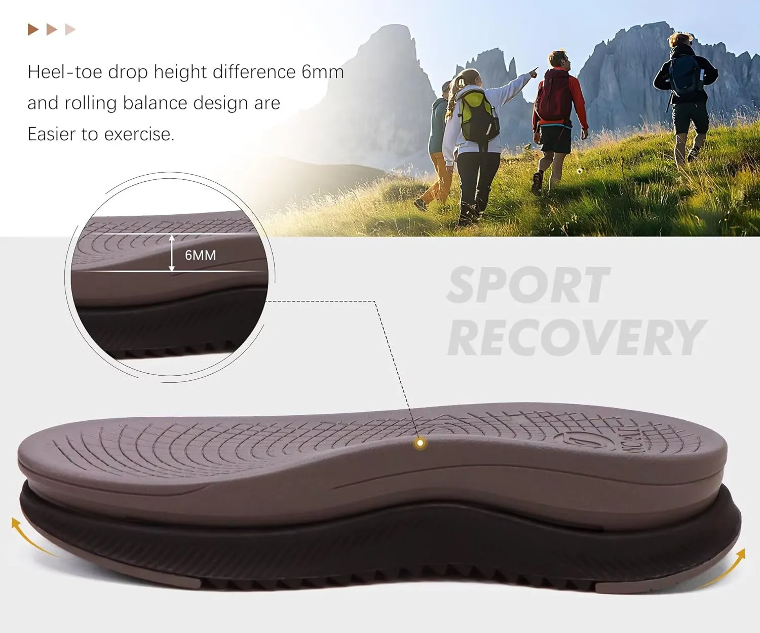 ONCAI Hiking Sandals for Men Arch Support Walking Breathable Mesh Beach Sandalias and Orthopedic Man Recovery Sports Sandles with Adjustable Strap