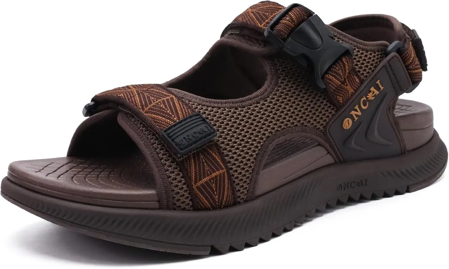 ONCAI Hiking Sandals for Men Arch Support Walking Breathable Mesh Beach Sandalias and Orthopedic Man Recovery Sports Sandles with Adjustable Strap