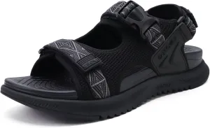 ONCAI Hiking Sandals for Men Arch Support Walking Breathable Mesh Beach Sandalias and Orthopedic Man Recovery Sports Sandles with Adjustable Strap