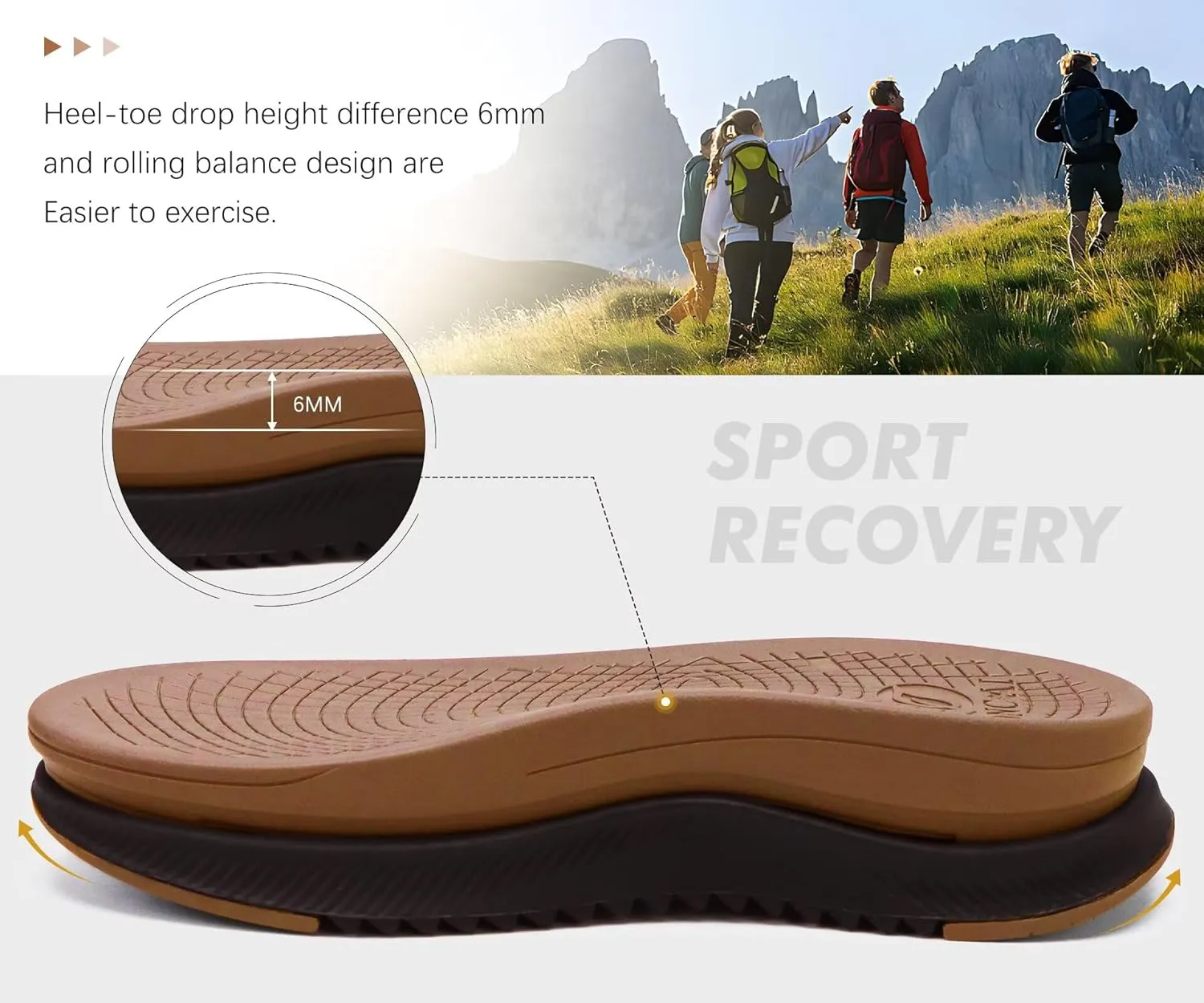 ONCAI Hiking Sandals for Men Arch Support Walking Breathable Mesh Beach Sandalias and Orthopedic Man Recovery Sports Sandles with Adjustable Strap