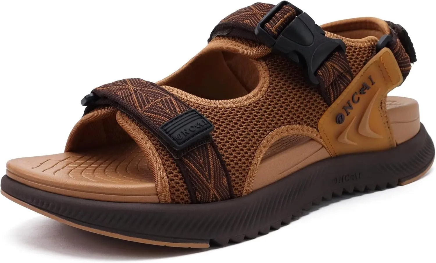 ONCAI Hiking Sandals for Men Arch Support Walking Breathable Mesh Beach Sandalias and Orthopedic Man Recovery Sports Sandles with Adjustable Strap