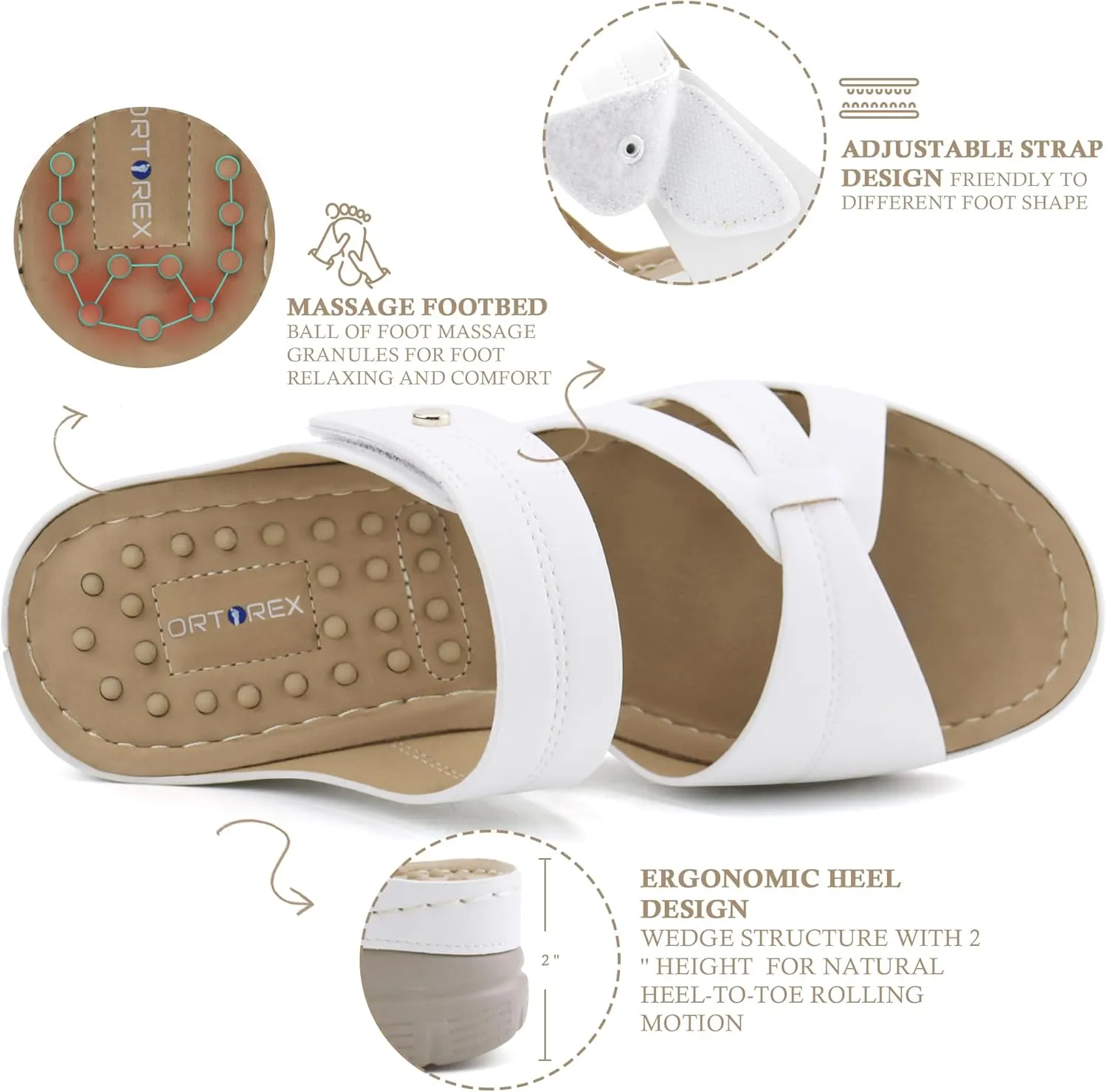 Ortho rest Women Orthotic Slides Comfortable Orthopedic Sandals Walking Sandals with Arch Support