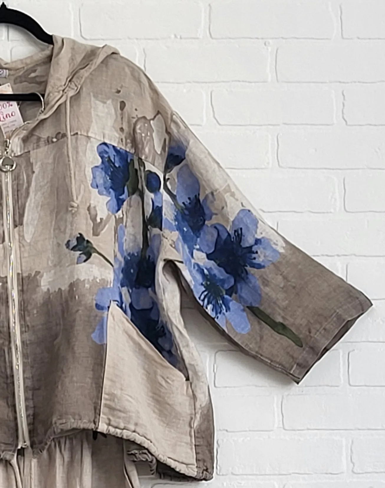 Painted Meadow Linen Zip Hoodie Set