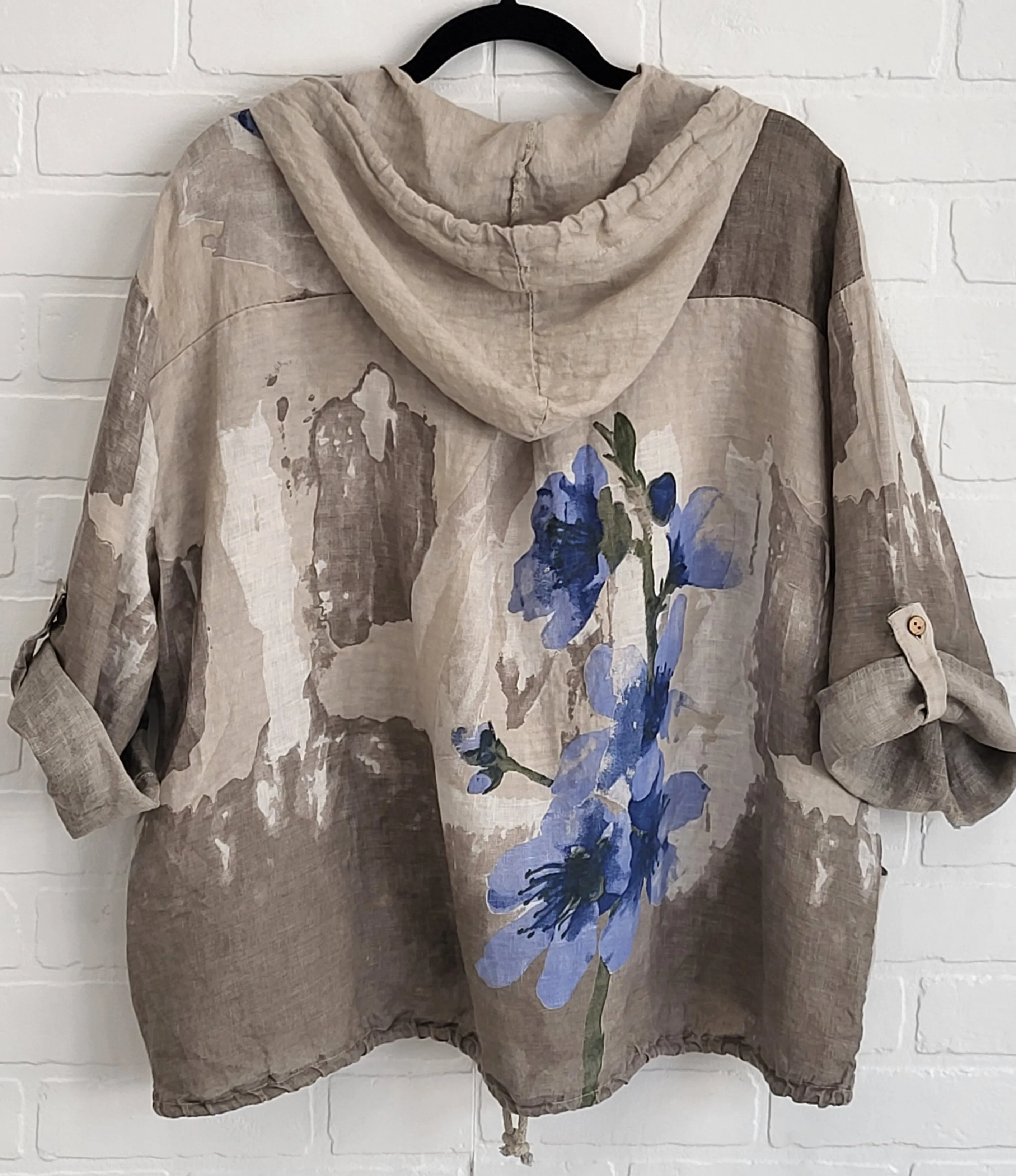 Painted Meadow Linen Zip Hoodie Set