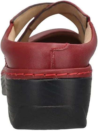 PAMIR Women's Mary Jane Clogs and Mules Leather Shoes with Arch Support
