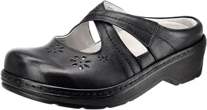 PAMIR Women's Mary Jane Clogs and Mules Leather Shoes with Arch Support