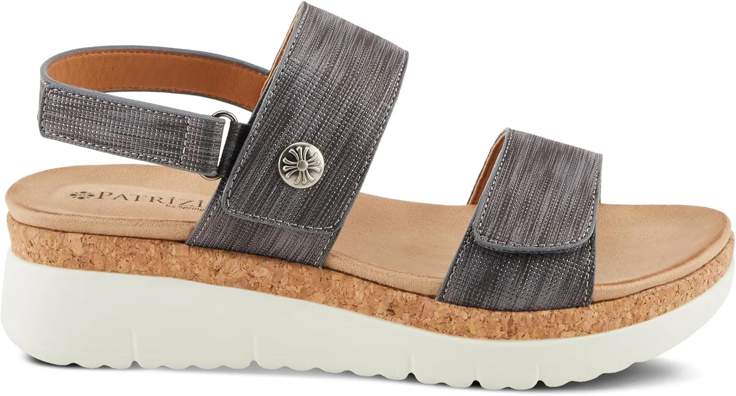 PATRIZIA Women's VIONA Adjustable Straps Slingback Wedge Sandals