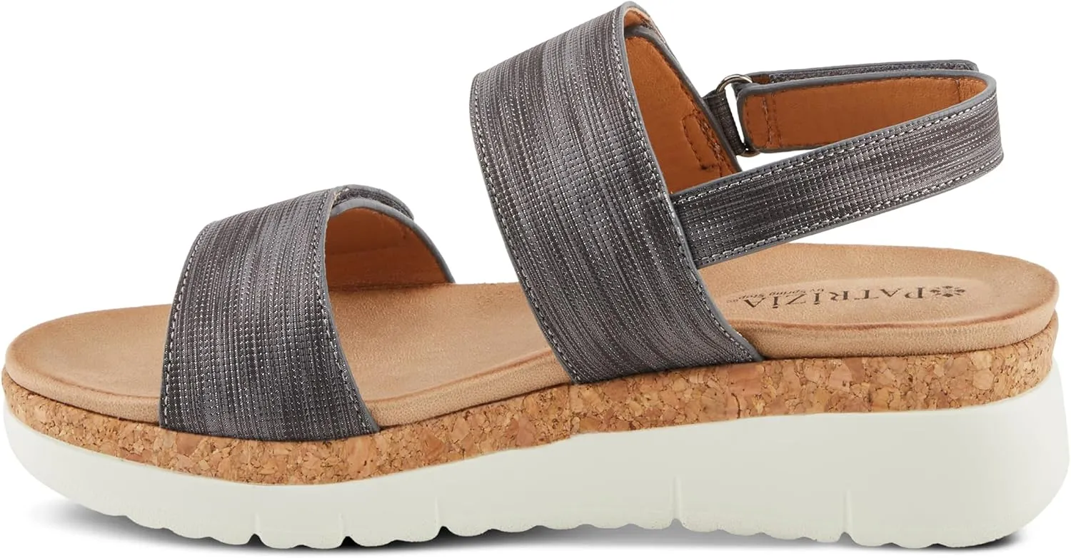 PATRIZIA Women's VIONA Adjustable Straps Slingback Wedge Sandals