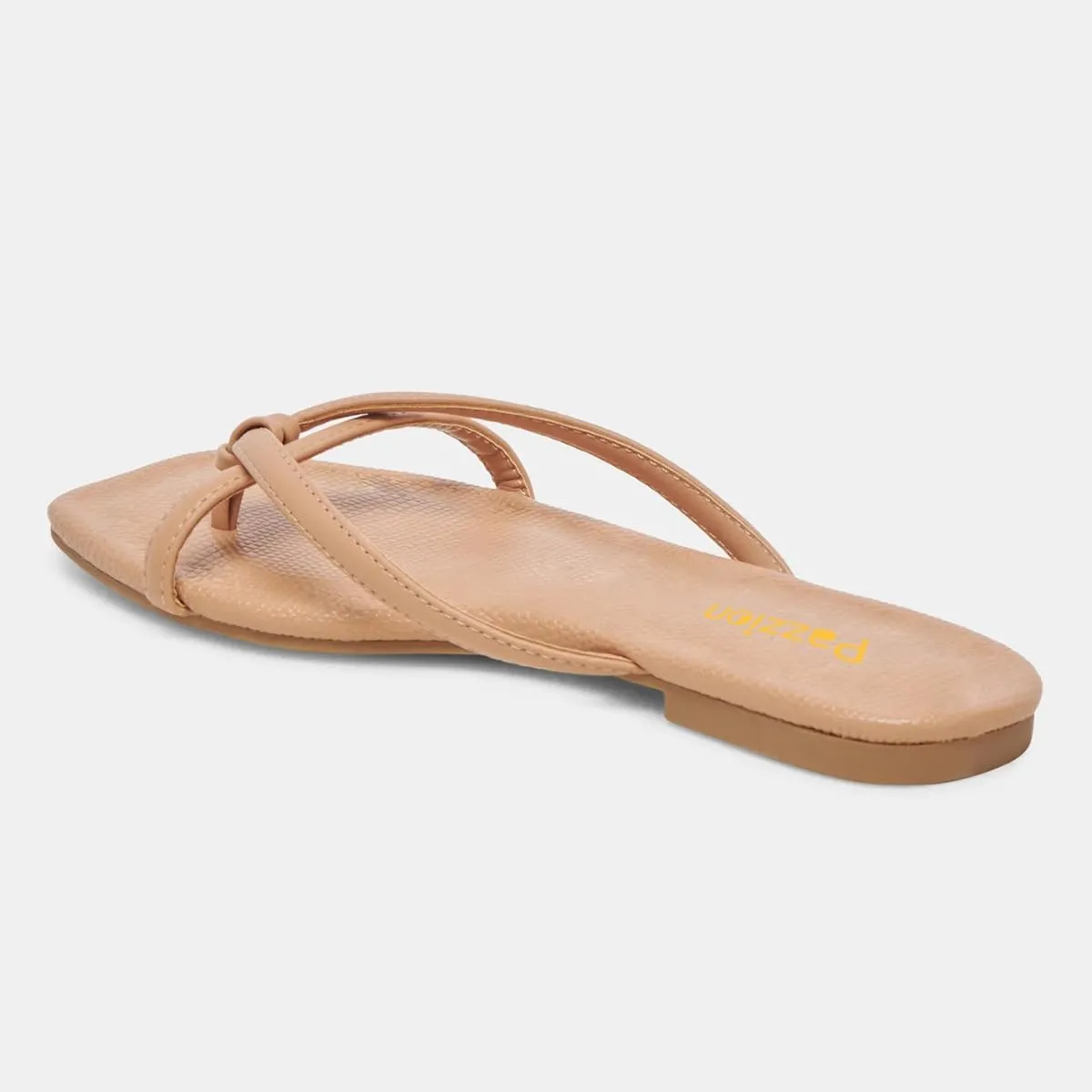 Pazzion Women Square Open Toe Flats Sandals Slip On Backless Flip Flops Dressy Beach Daily Slides Shoes Size 4-16 US