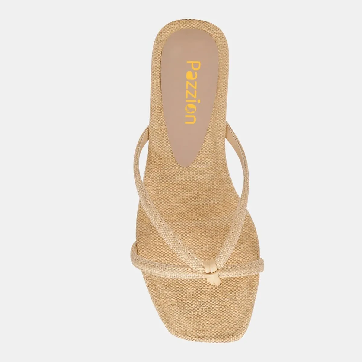 Pazzion Women Square Open Toe Flats Sandals Slip On Backless Flip Flops Dressy Beach Daily Slides Shoes Size 4-16 US