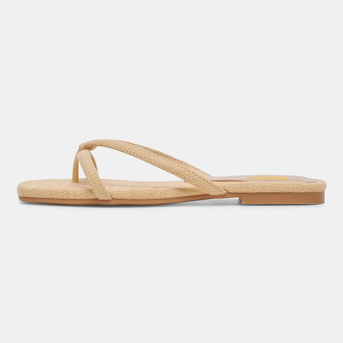 Pazzion Women Square Open Toe Flats Sandals Slip On Backless Flip Flops Dressy Beach Daily Slides Shoes Size 4-16 US