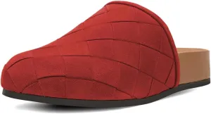 Pazzion Women's Comfy Closed Toe Braided Clogs Mules Slip On Low Wedge Heel Sandals Casual Shopping Slides Shoes Size 4-16 US