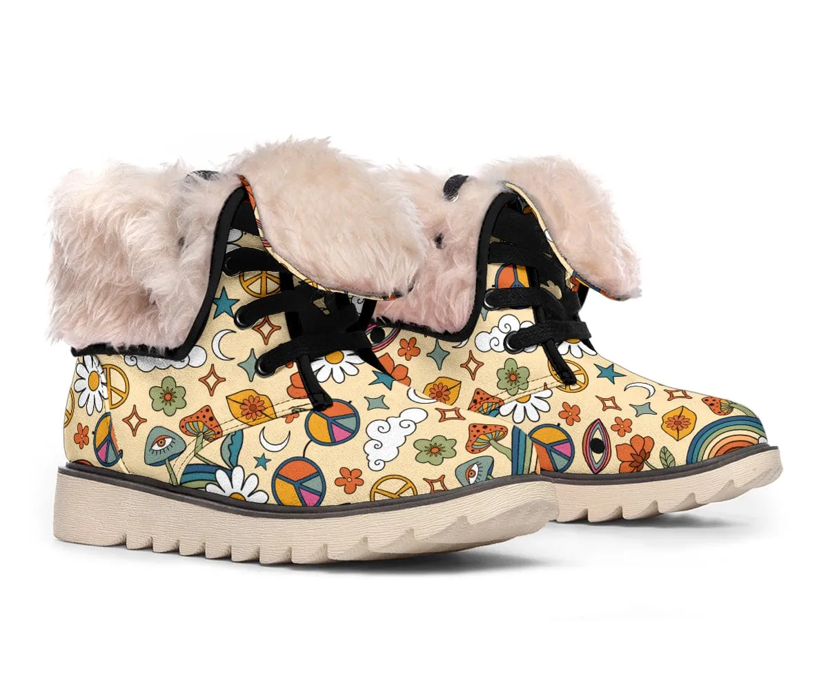 Peace And Love Suede Snow Boots