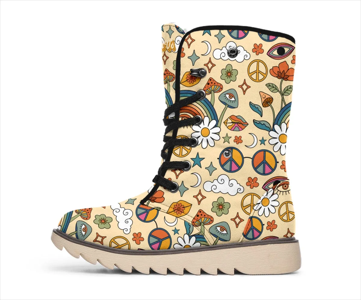 Peace And Love Suede Snow Boots