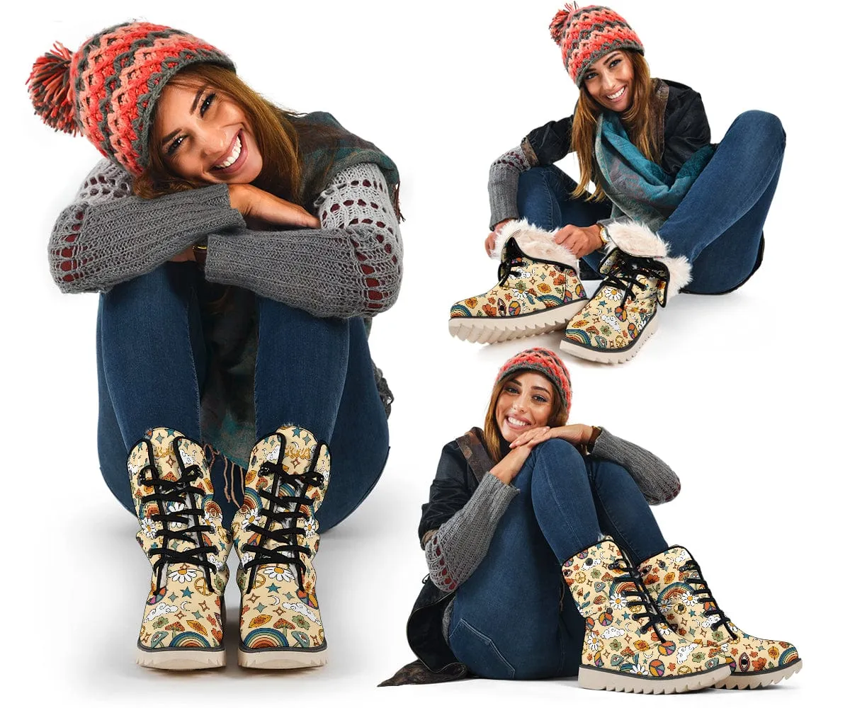 Peace And Love Suede Snow Boots